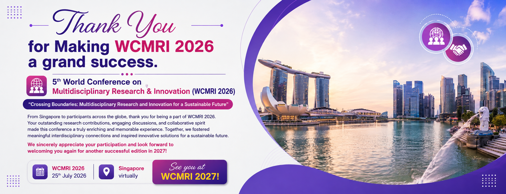 5th World Conference on Multidisciplinary Research & Innovation (WCMRI)